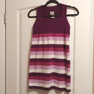725 knit red purple white striped sleeveless sweater dress kids Me…